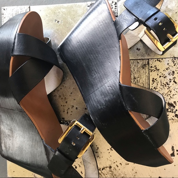 Michael Kors Wedge Leather Platform Sandal - Picture 1 of 4